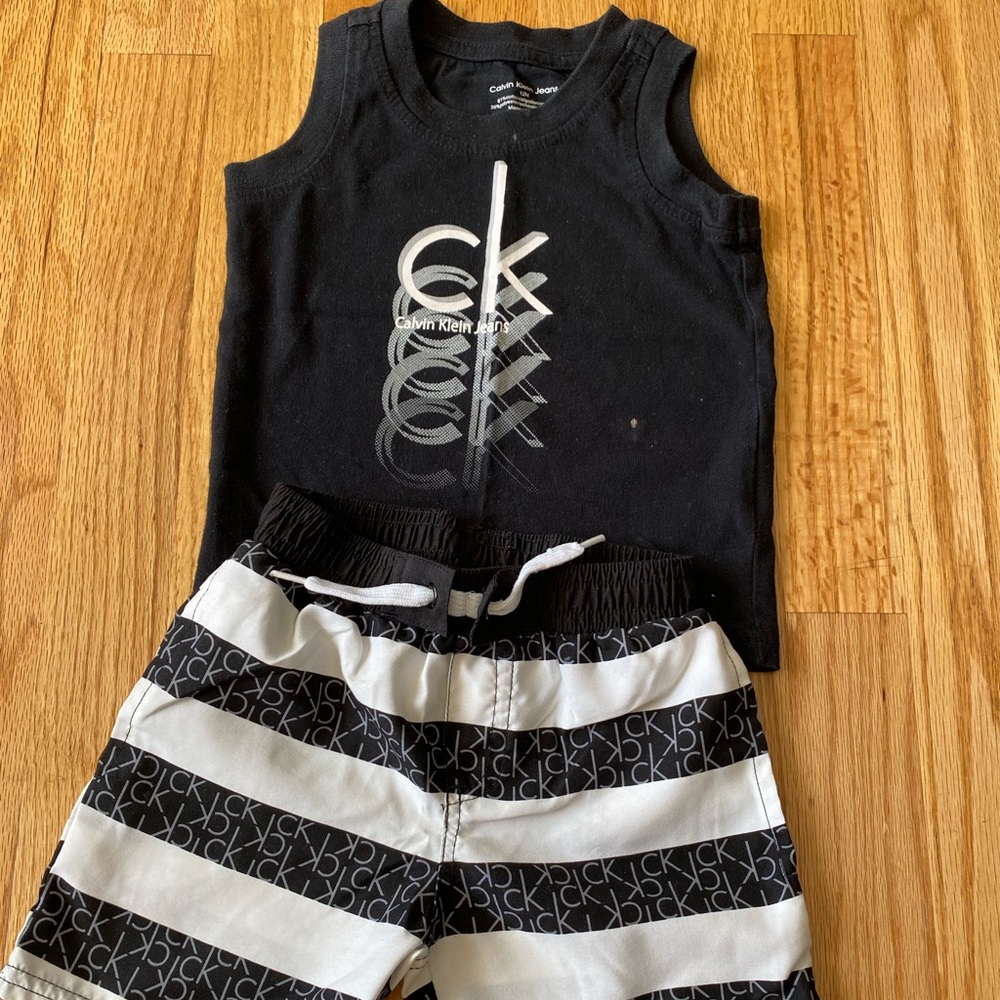 Calvin klein 12 month baby boy outfit.